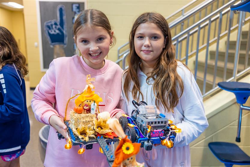 Robot parade at Thompson's Station Middle